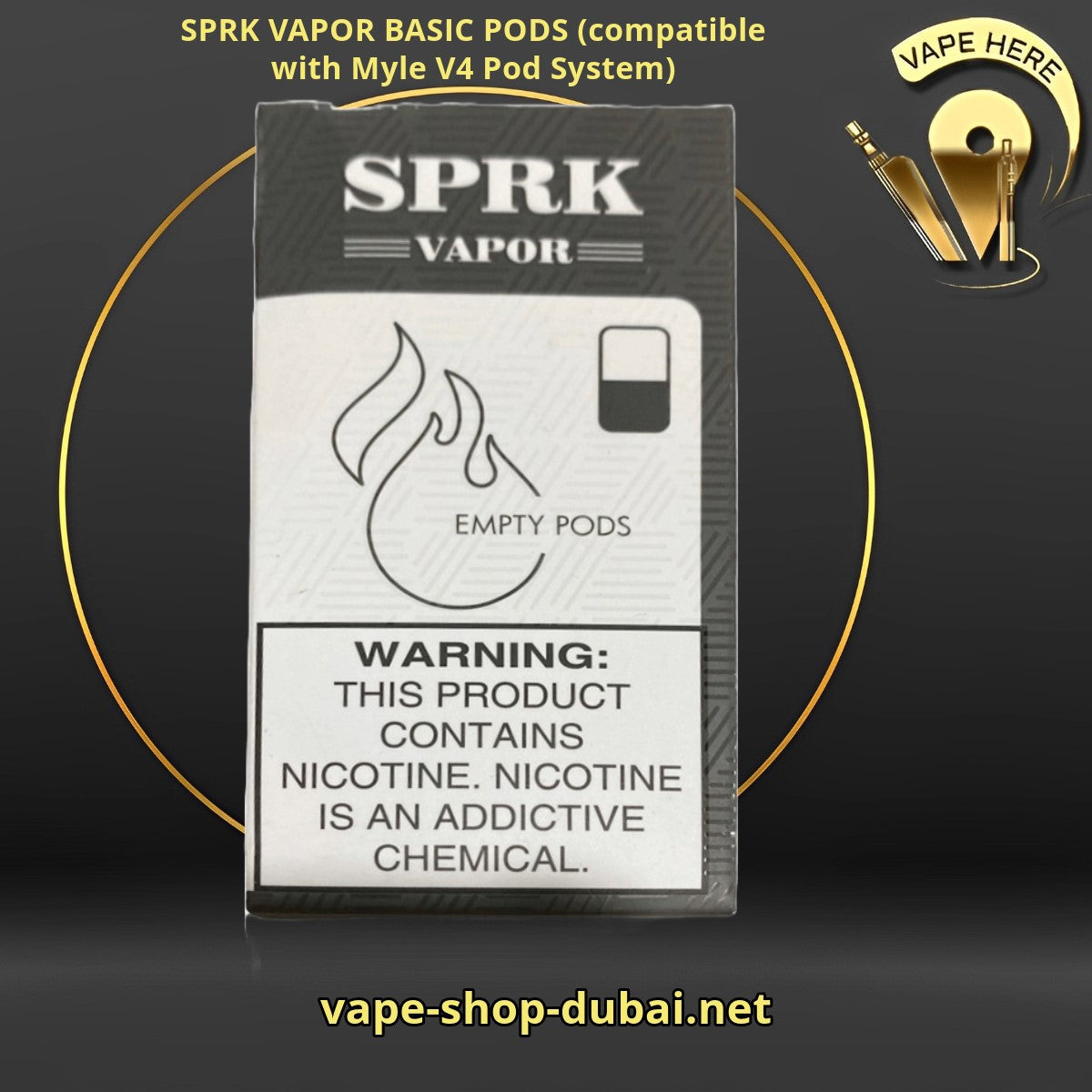 SPRK VAPOR BASIC PODS Empty Pods (compatible with Myle V4 Pod System) UAE Abu Dhabi